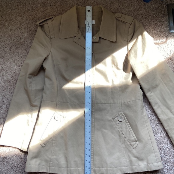 Ann Taylor Loft Women’s Trench Rain Coat Beige Size M Water resistant. Fall Coat - Picture 12 of 17